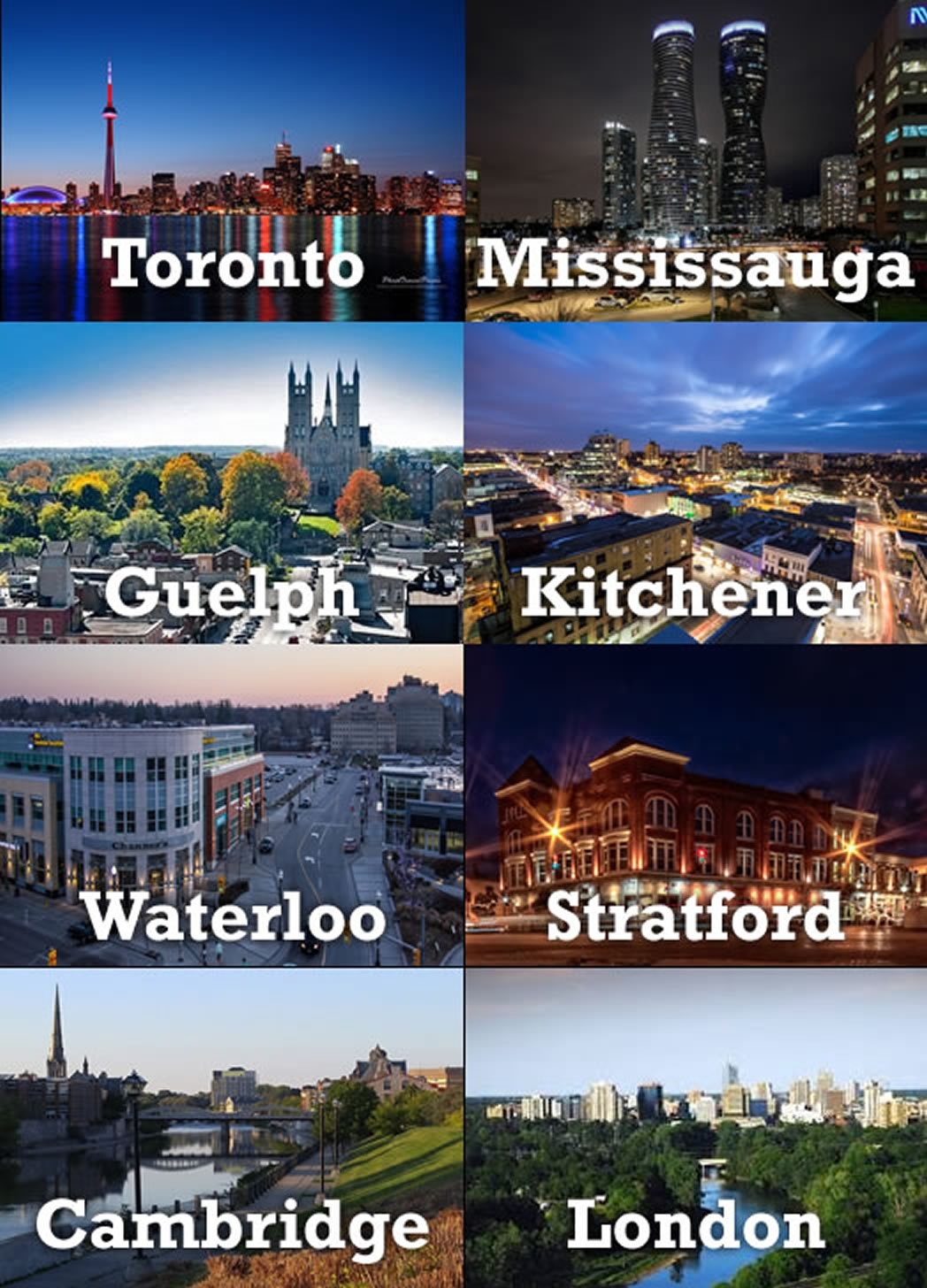 location highlights toronto mississauga london waterloo kitchener stratford guelph